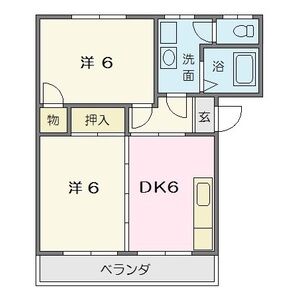 ハイツ朝日ヶ丘Ａの間取り