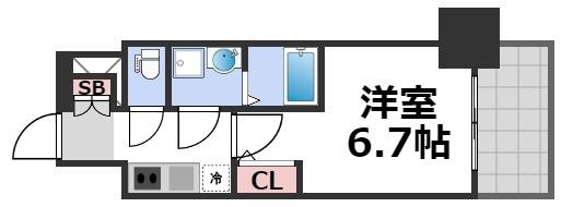 エスリード大阪上本町グリーズの間取り