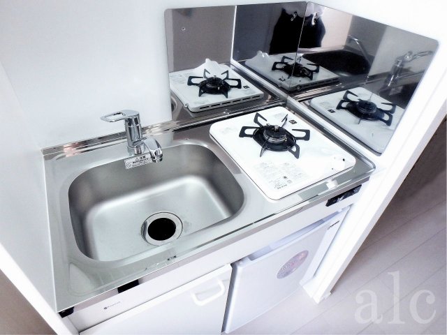 キッチン　ガスキッチン　ミニ冷蔵庫