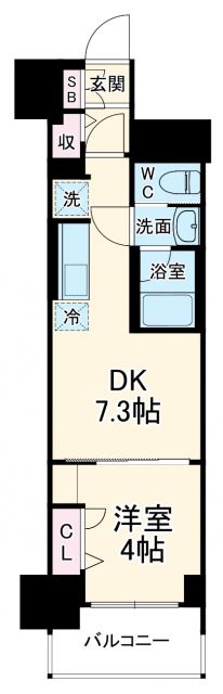 ルフォンプログレ天満橋マークスの間取り写真