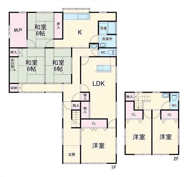 美里3丁目戸建の間取り写真