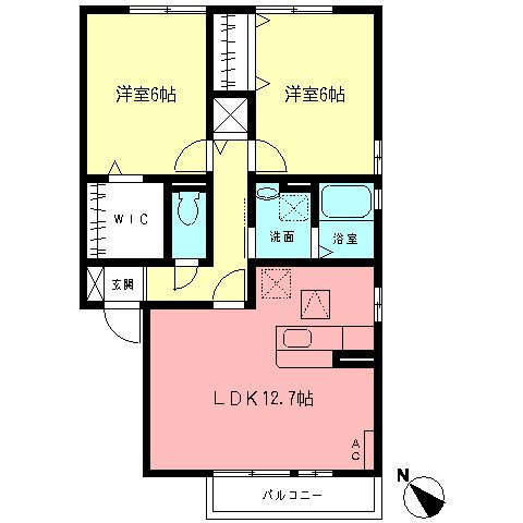 小田急小田原線 愛甲石田駅 徒歩13分 2階建 築22年の間取り写真