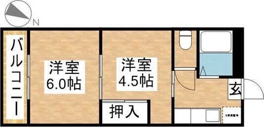 名鉄名古屋本線 前後駅 徒歩39分 3階建 築41年の間取り写真