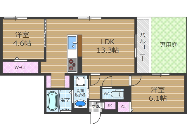 D-residence東五百住町の間取り写真