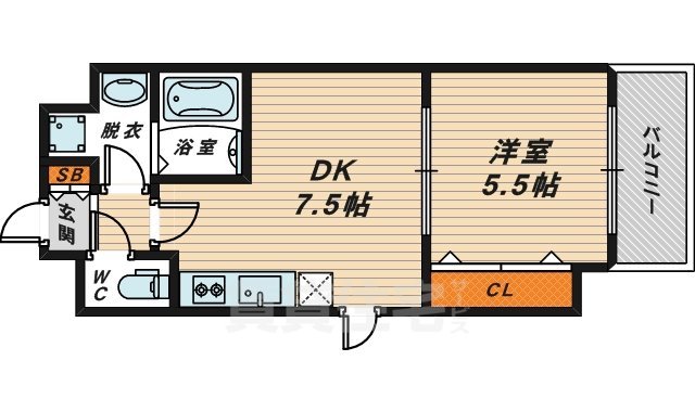 ＪＲ大阪環状線 京橋駅 徒歩7分 10階建 築13年の間取り写真