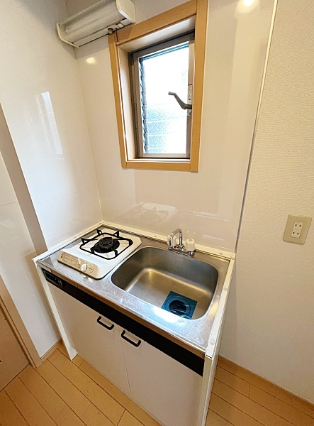 キッチン　ガスコンロ１口付のキッチン