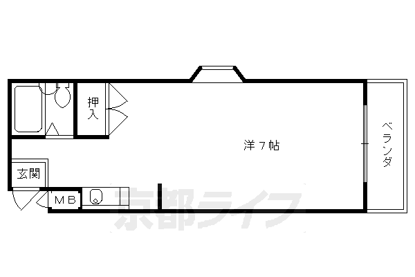 地下鉄烏丸線 竹田駅 徒歩6分 5階建 築40年の間取り写真
