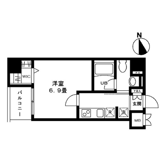 ＪＲ常磐線 三河島駅 徒歩5分 9階建 築20年の間取り写真