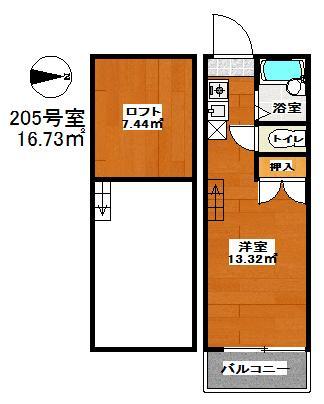 地下鉄空港線 福岡空港駅 徒歩9分 2階建 築35年の間取り写真