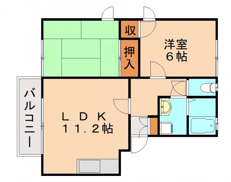 ＪＲ日豊本線 下曽根駅 徒歩13分 2階建 築30年の間取り写真