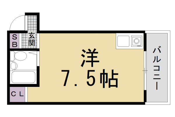 メゾンＧ　丹波橋の間取り