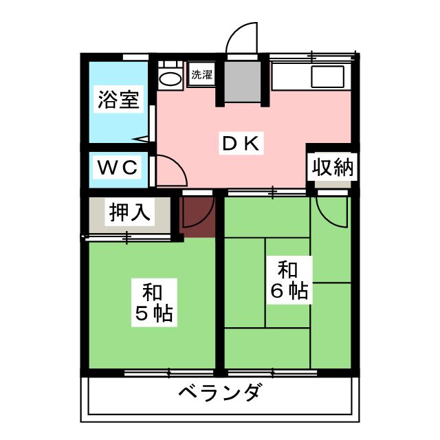 ハートフル香貫　Ｂの間取り