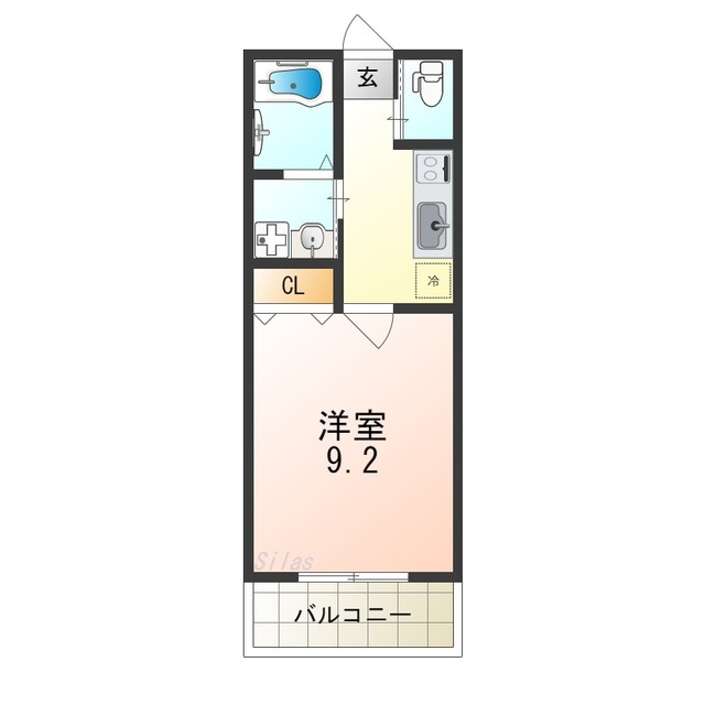 堺市堺区鉄砲町のマンションの間取り