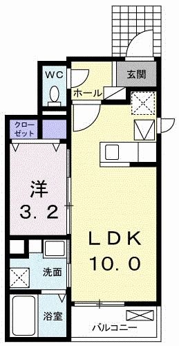 新居浜市坂井町のアパートの間取り