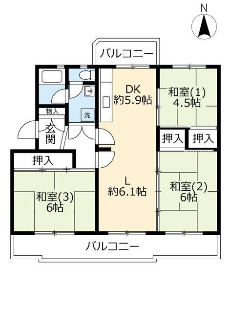 ＵＲ花園の間取り