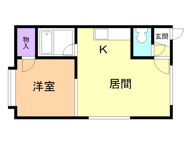 白老郡白老町東町のアパートの間取り