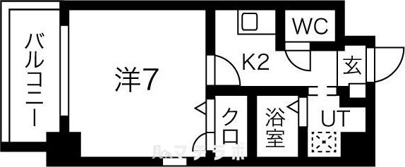 愛知県名古屋市中区丸の内２（マンション）の賃貸物件の間取り