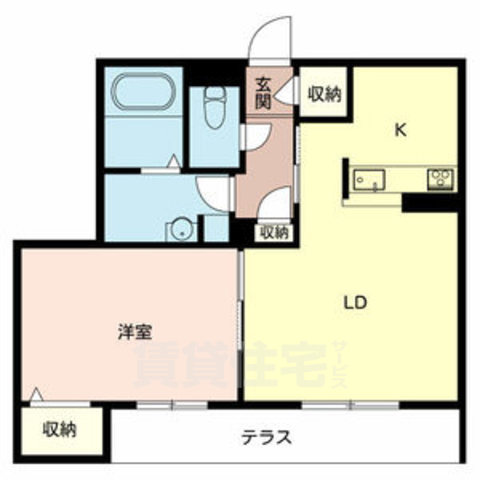 茨木市北春日丘のマンションの間取り