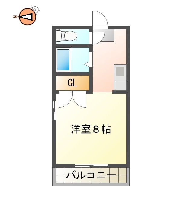 徳島市昭和町のマンションの間取り