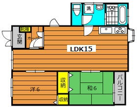 鹿児島市紫原のアパートの間取り