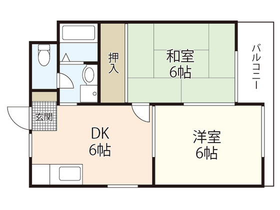 【ベルメゾン田方の間取り】