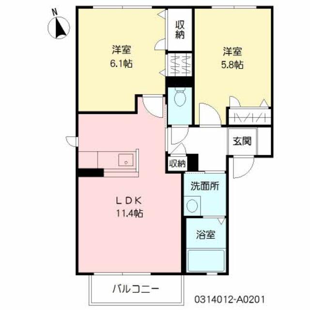 ヴェルドミールＫ　　　Ａ棟の間取り