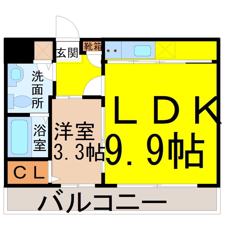 名古屋市昭和区桜山町のマンションの間取り