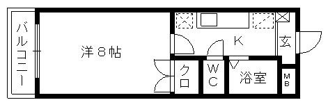 浜松市中央区曳馬のマンションの間取り