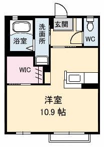 【防府市多々良のアパートの間取り】