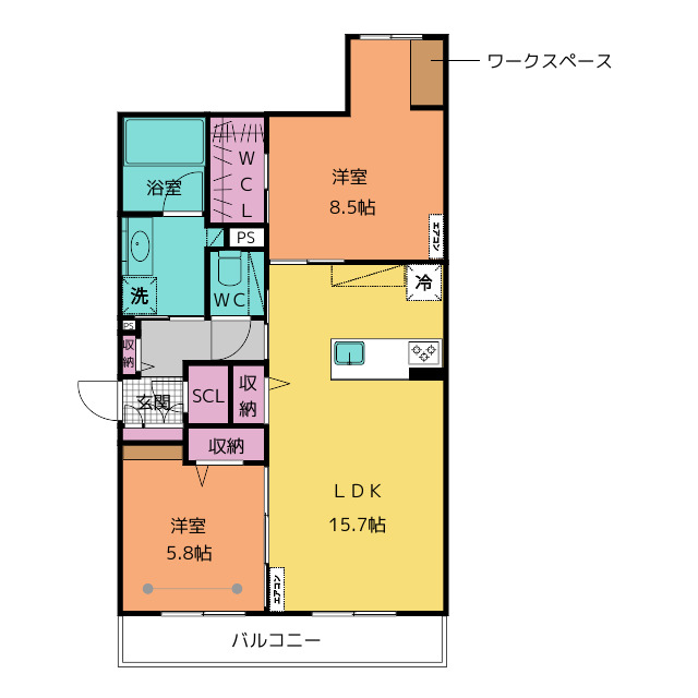 ｃｉｅｌ　八熊の間取り