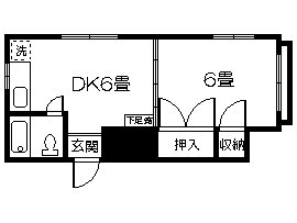 福島ハイツの間取り