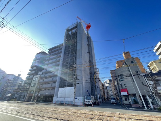 広島市南区比治山町のマンションの建物外観