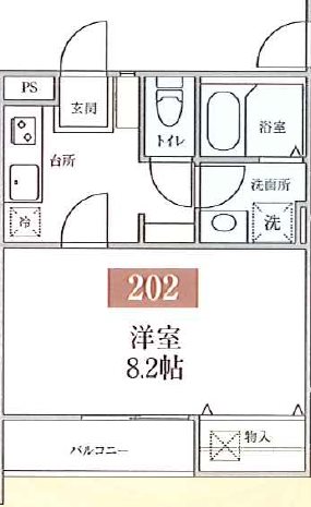 横浜市西区霞ケ丘のアパートの間取り