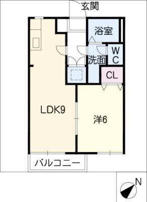 サンピヤ上地Ａ・Ｂ棟の間取り