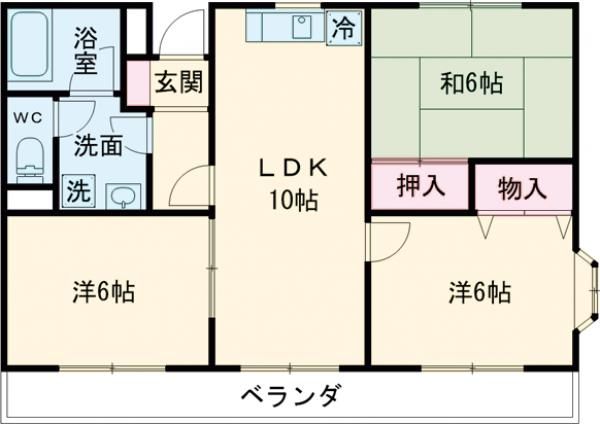 あきる野市渕上のマンションの間取り