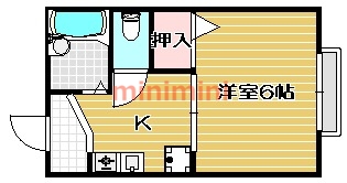 茨木市総持寺駅前町のアパートの間取り