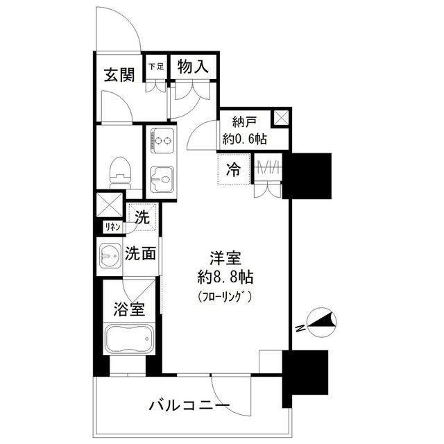 港区西新橋のマンションの間取り