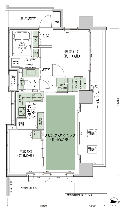 シティテラス東陽町の間取り