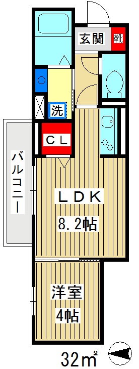 板橋区東新町のアパートの間取り