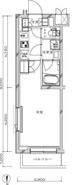 多摩市一ノ宮のマンションの間取り