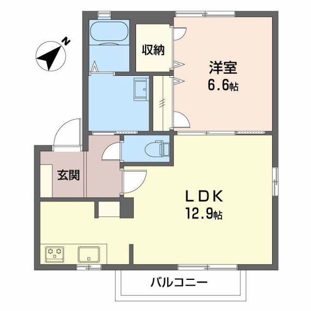 四日市市大字日永のアパートの間取り