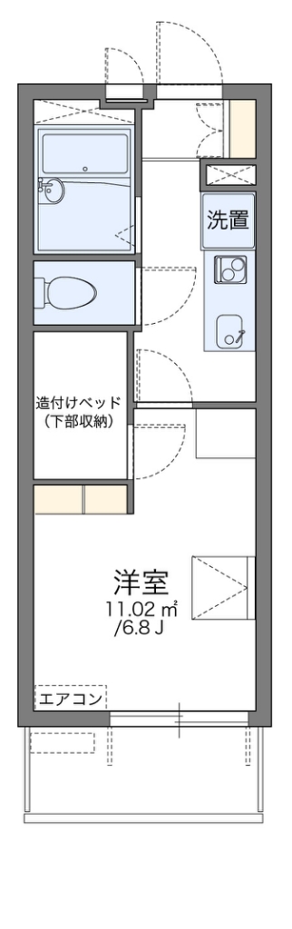 レオパレスあまがさき駅近の間取り