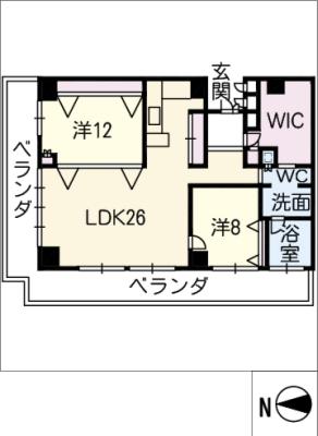 岐阜シティタワー43 スカイアークス 4101号の間取り