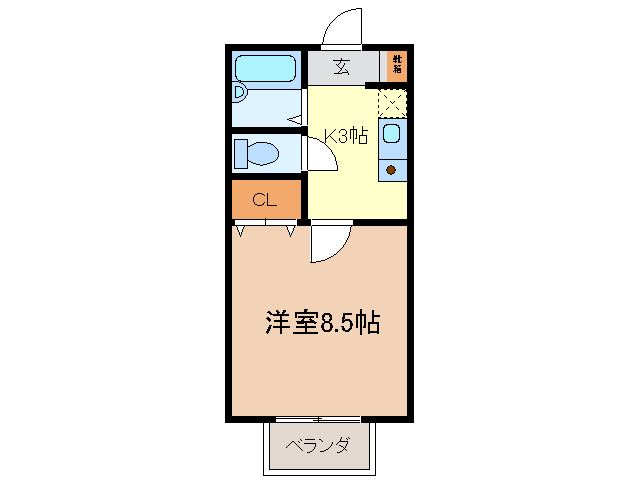 津市庄田町のアパートの間取り