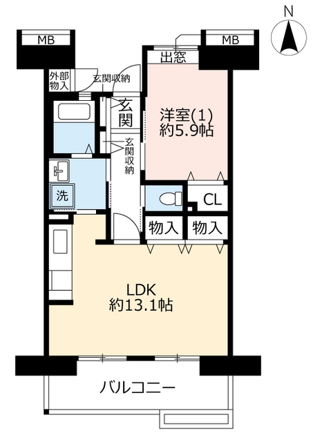 ＵＲコンフォール鶴瀬の間取り