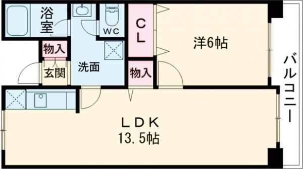 佐野湊団地　１号棟の間取り