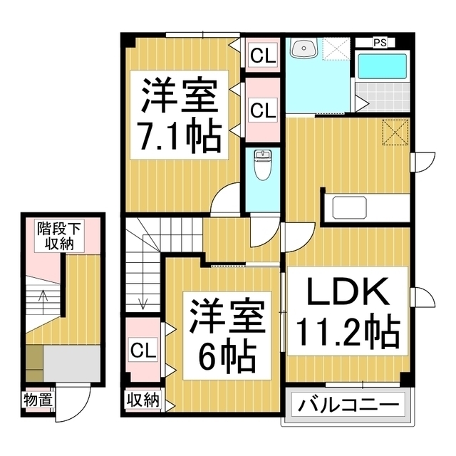 リヴィエール　Ａ棟の間取り