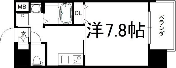 大阪市西淀川区姫里のマンションの間取り