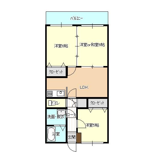 福知山市和久市町のマンションの間取り