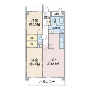 名古屋市名東区富が丘のマンションの間取り